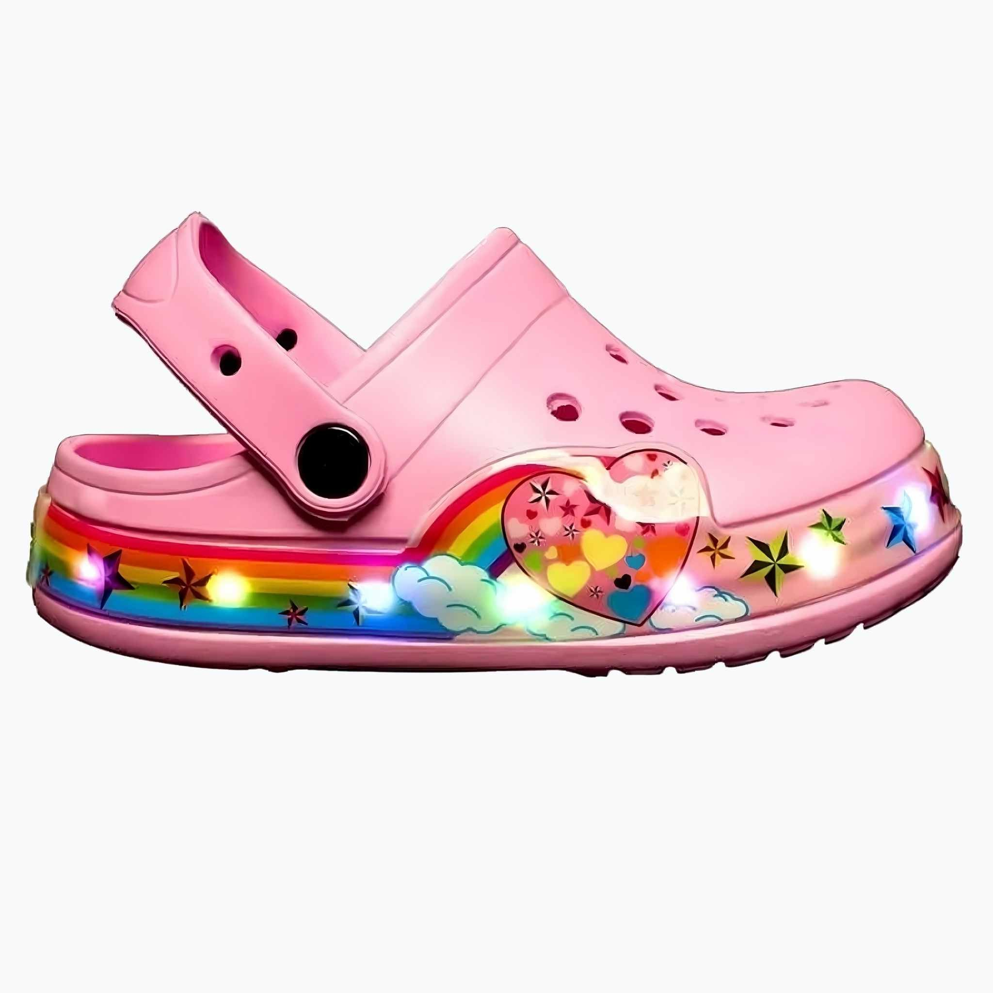Colorful Kids Clogs With LEDs For Indoor And Outdoor Playtime