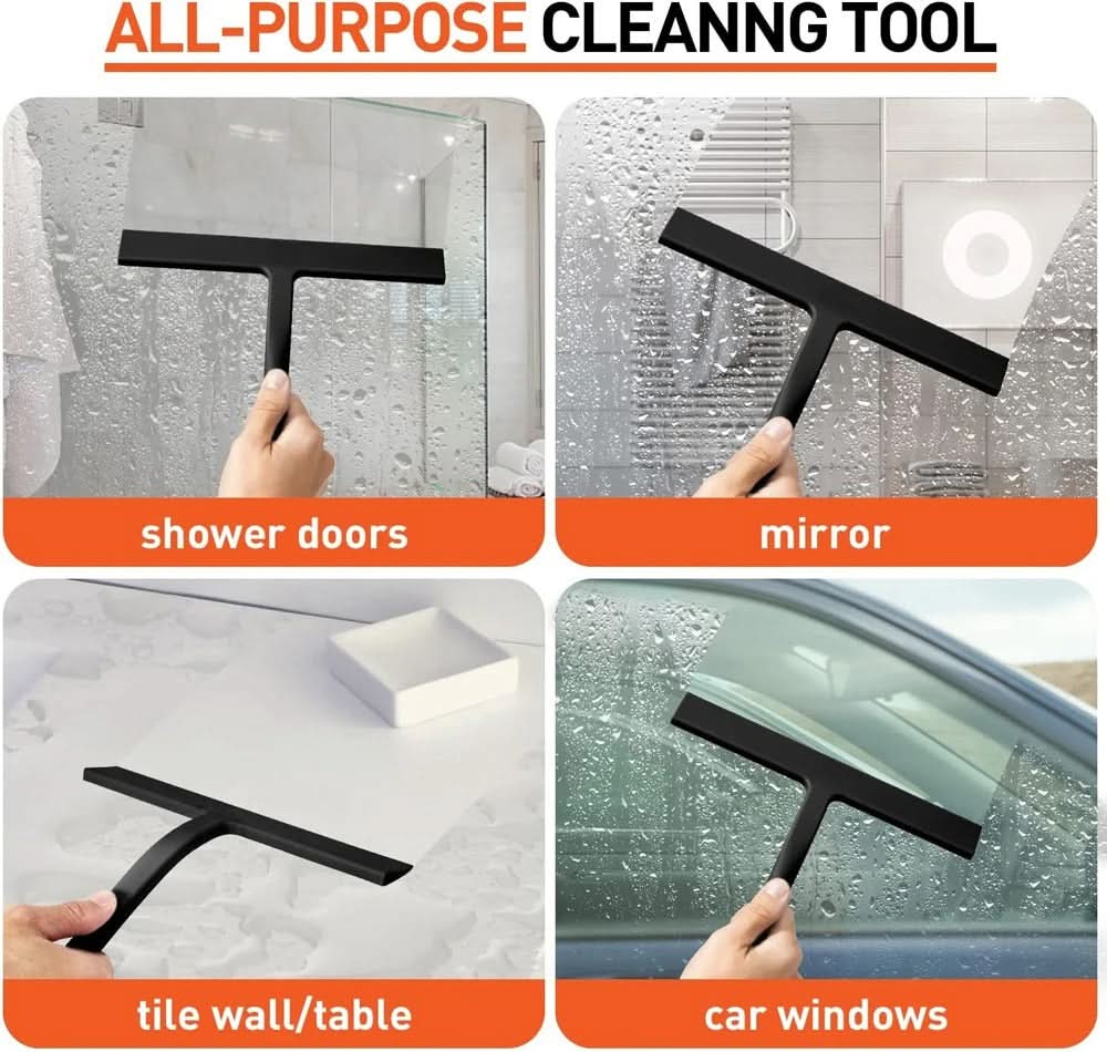 CLEARWIPE Tergivetro da doccia in silicone — Detergente per vetri, piastrelle e specchi senza aloni