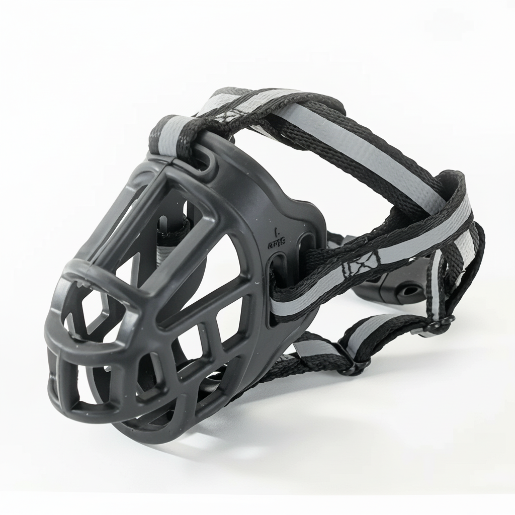 Adjustable Breathable Mesh Muzzle For Dogs With Secure Fit