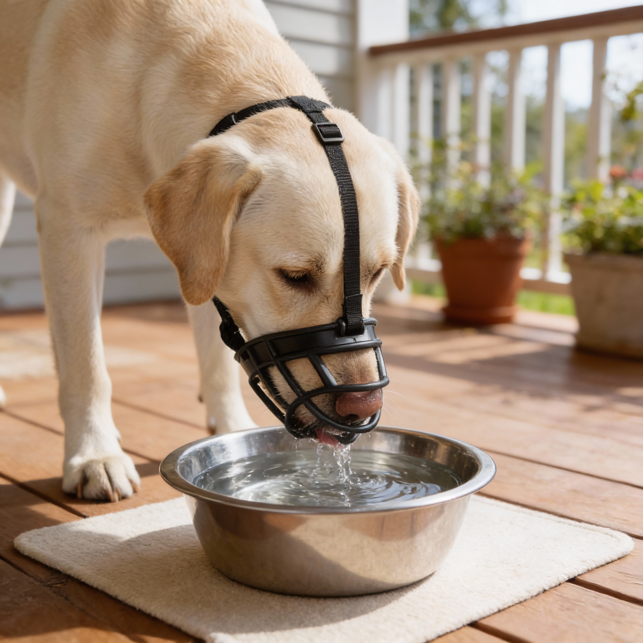 Adjustable Breathable Mesh Muzzle For Dogs With Secure Fit