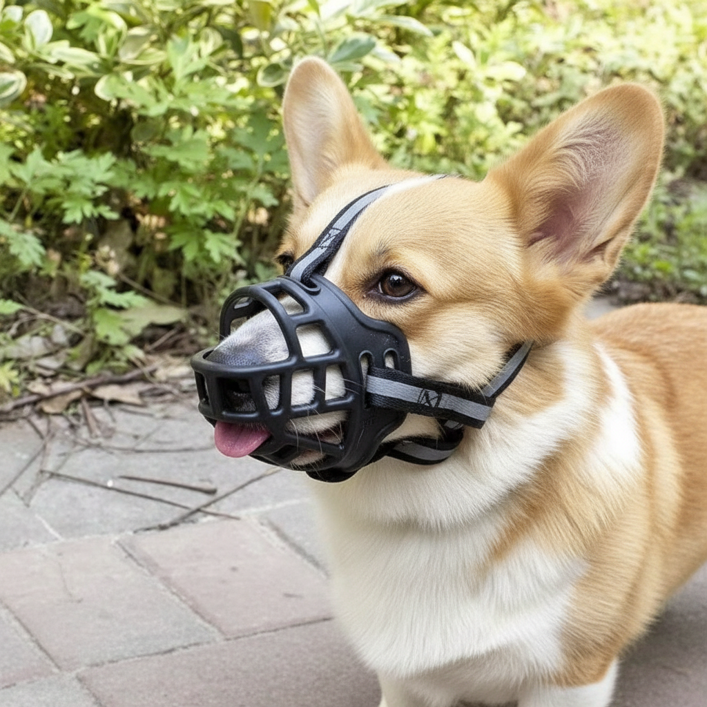 Adjustable Breathable Mesh Muzzle For Dogs With Secure Fit