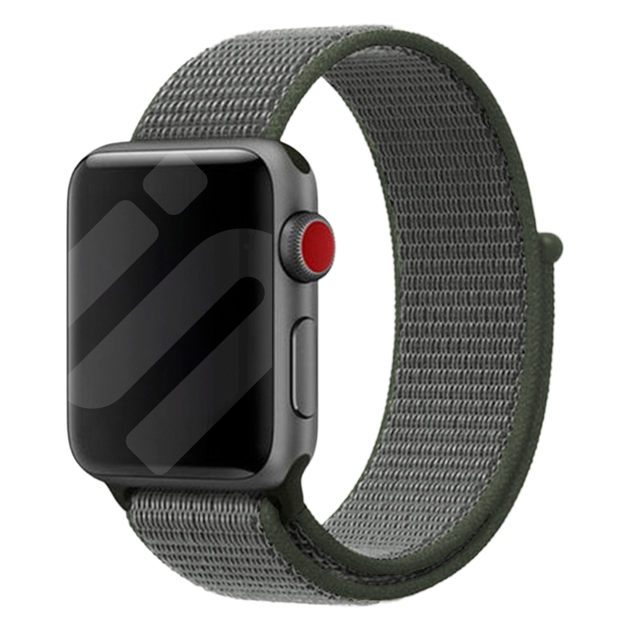 Apple Watch Green Nylon Woven Comfort Strap