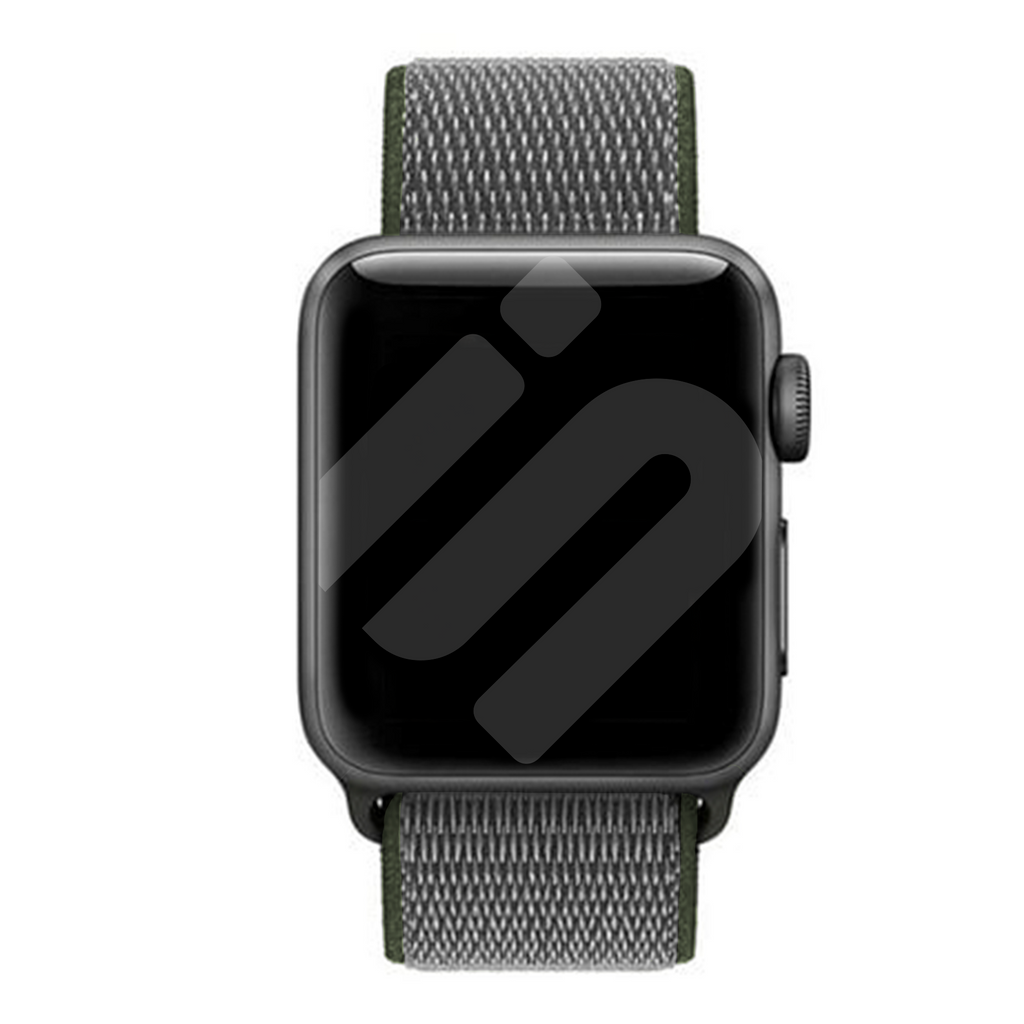 Apple Watch Green Nylon Woven Comfort Strap