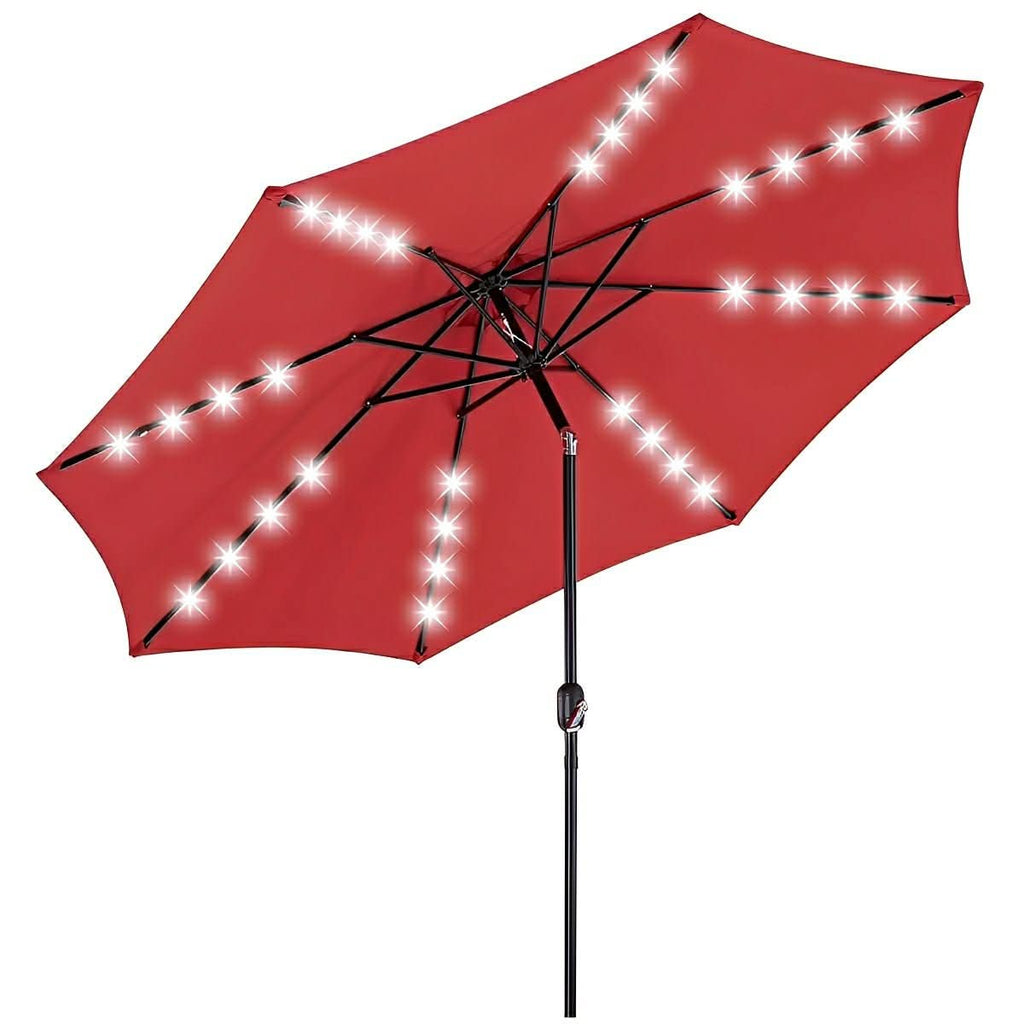CANOPYGLOW solcellsdrivna LED-paraplylampor — justerbar lutning, kvällsstämning