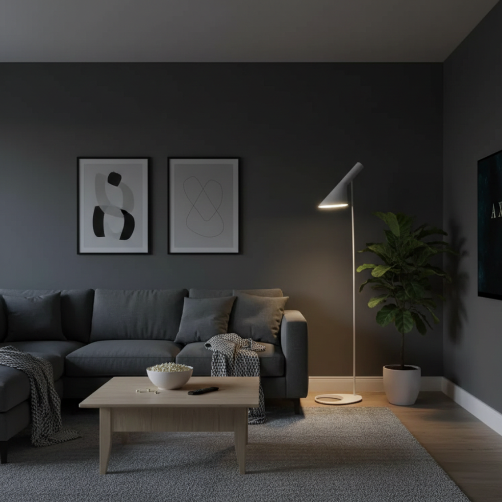 Nordic LED Floor Lamp With Eye Comfort Lighting And Adjustable Brightness For Living Areas