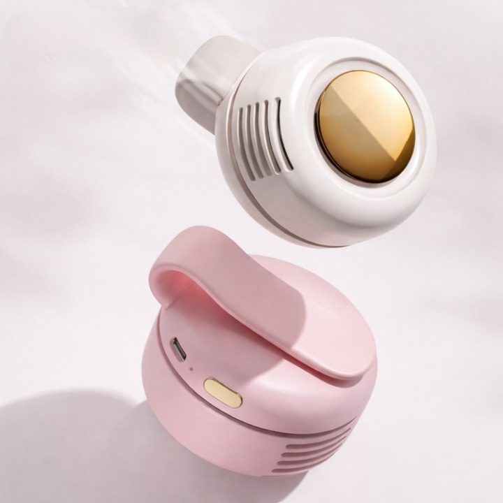 Ventilador portátil con pinza — Funcionamiento silencioso, flujo de aire de 360°, pinza flexible