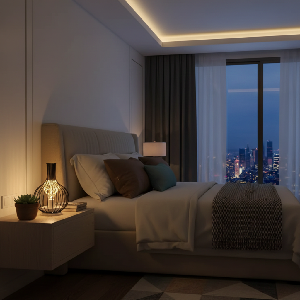 Industrielle Käfig-LED-Tischlampe für gemütliche Innenbeleuchtung in Wohnzimmern und Schlafzimmern