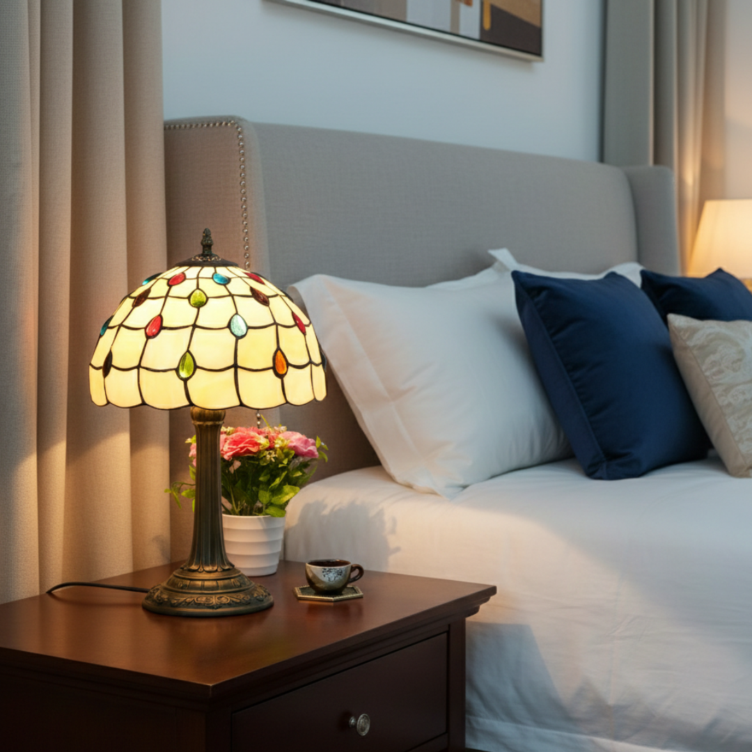 Timeless Vintage Stained Glass Table Lamp For Classic Home Lighting And Elegant Decor