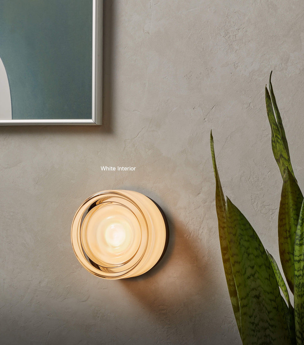 Astra Ripple IP65 Exterior Wall Light With Ripple Glass Shade For Patios And Outdoor Spaces
