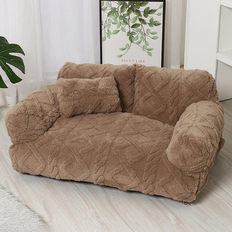 Plüsch Hundebett mit erhöhtem Rand – Beruhigendes Kuschelsofa -    Zorenza