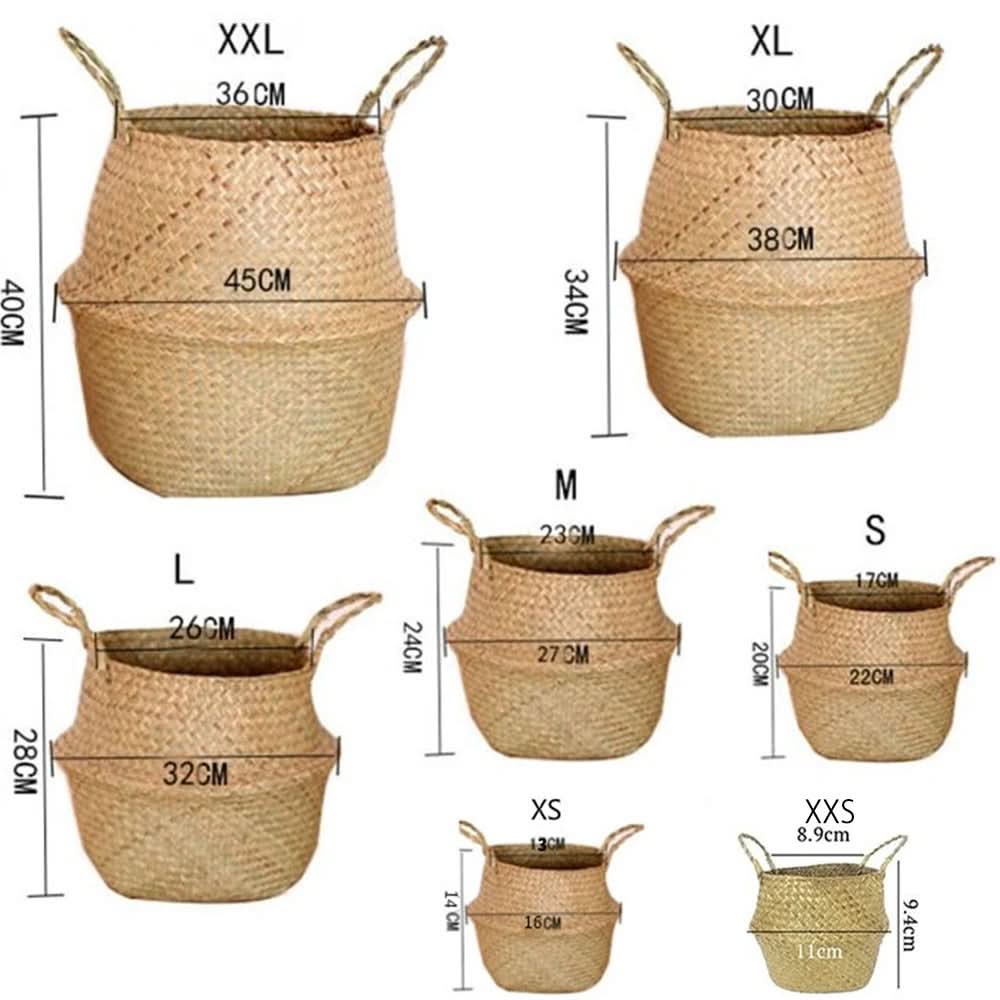 Coș decorativ de depozitare țesut manual AriaNest