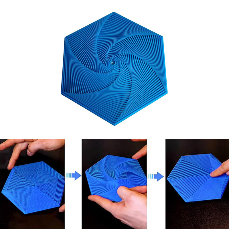 Hračka na mačkání s hexagonálními fraktálními vzory pro relaxaci a soustředění