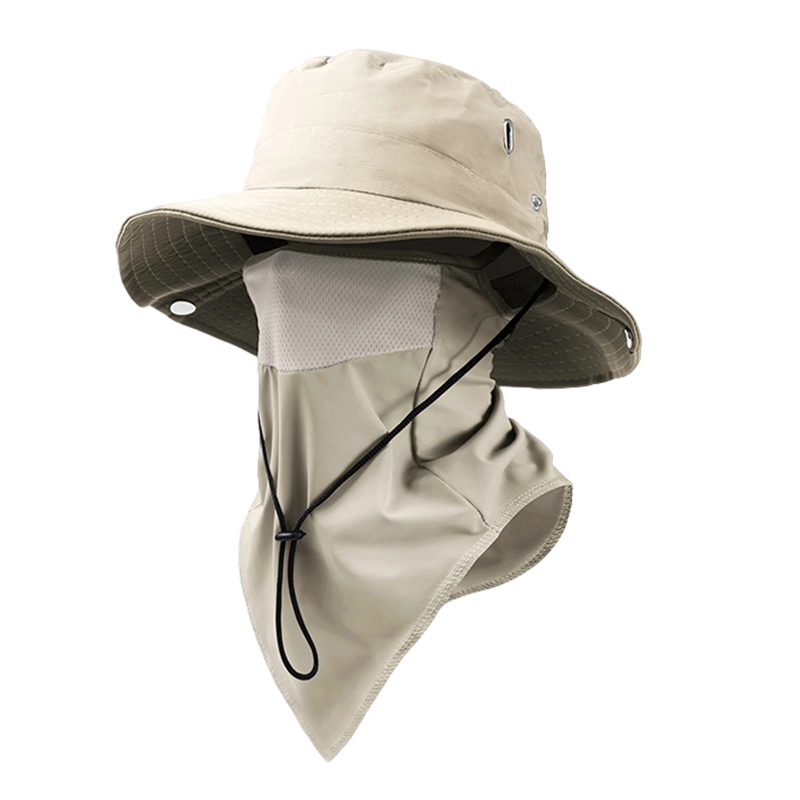 2-in-1 Sun Protection Hat with Removable Face Shield, Cooling Ice-Silk Fabric