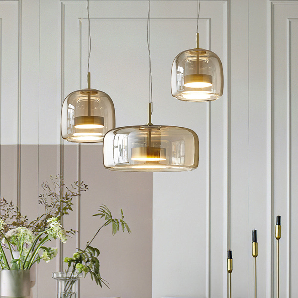 Amber Glow Pendant From Quorra Suited To Vintage Bedroom And Living Room Use In Homes