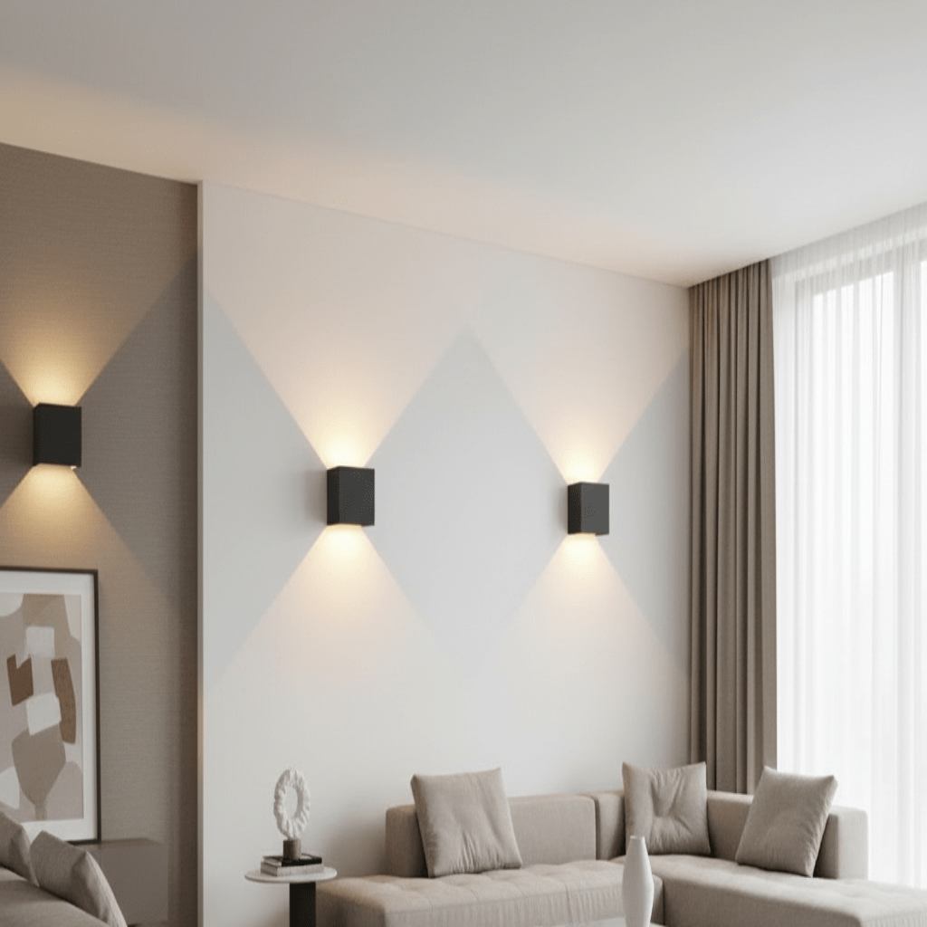 LumaFlex trådløs LED-vegglampe — Justerbar lysstråle, USB-batteridrevet