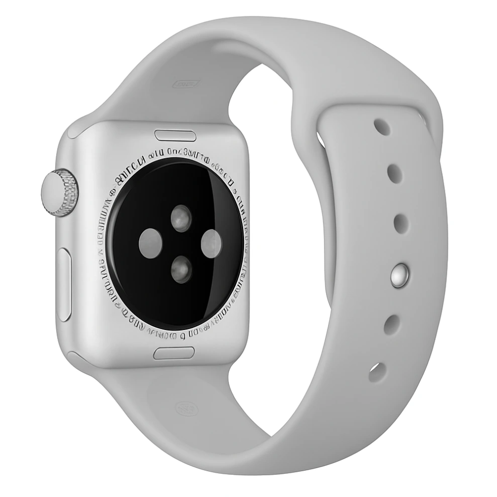 Silikonový řemínek pro Apple Watch — lehký flexibilní design, šedý