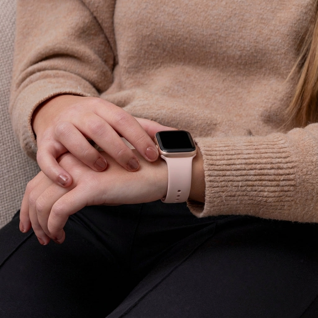 Correa de silicona rosa suave para Apple Watch