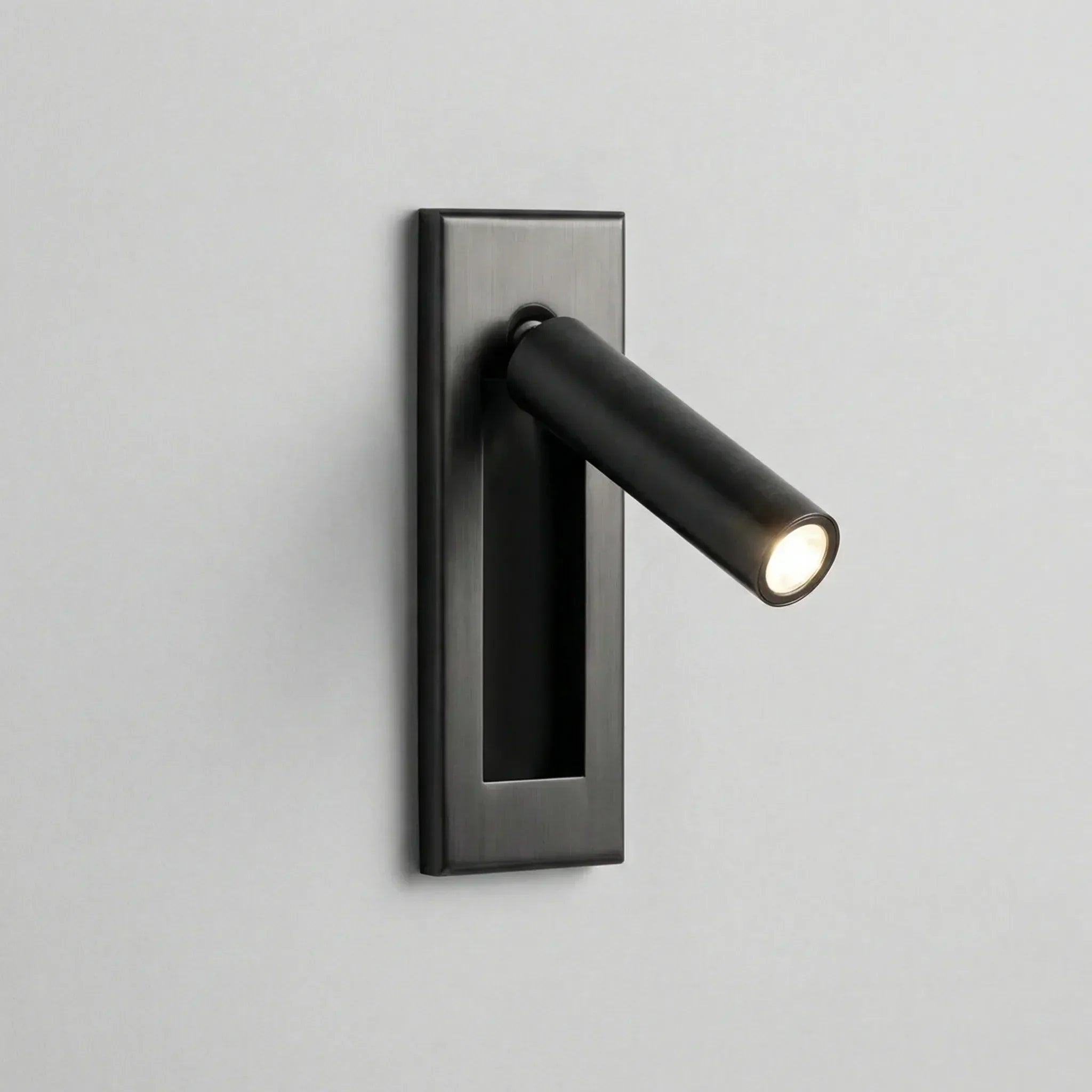 LED Wall Reading Lamp With Matte Black Copper Finish, 3 Color Options, Rotatable Arm