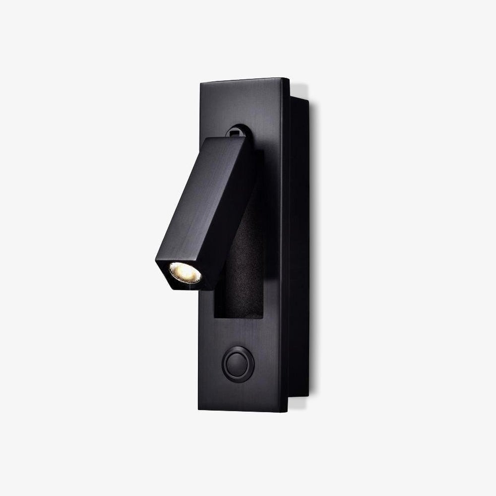 LED Wall Reading Lamp With Matte Black Copper Finish, 3 Color Options, Rotatable Arm