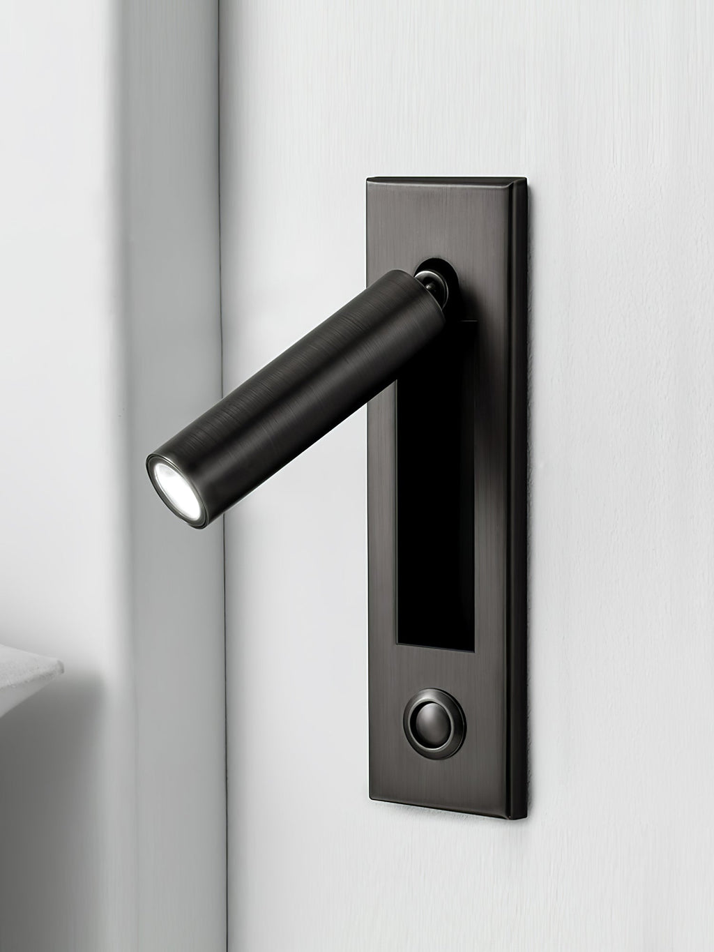 LED Wall Reading Lamp With Matte Black Copper Finish, 3 Color Options, Rotatable Arm