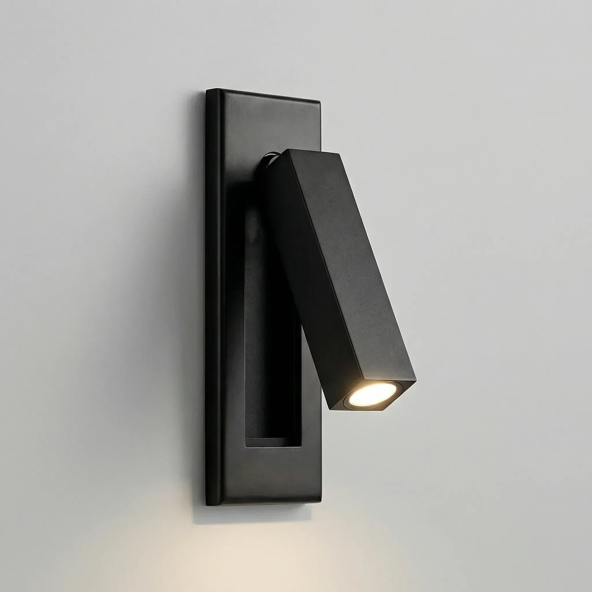 LED Wall Reading Lamp With Matte Black Copper Finish, 3 Color Options, Rotatable Arm