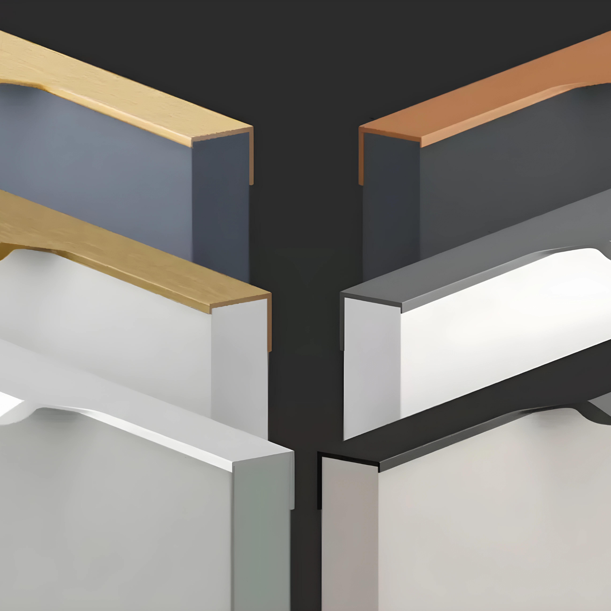 Corner Profile Cabinet With Anti-Fingerprint Finish And Hidden Handleless