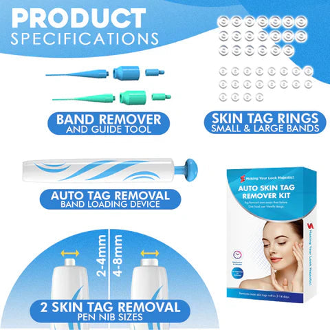 Kit quitamarcas cutáneas suave Aero Tag — sistema doméstico de 6 etapas