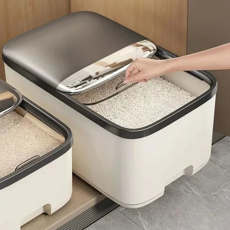 Airtight Rice Storage Container - Large Capacity, Moisture & Insect Proof Food Container for Rice 0