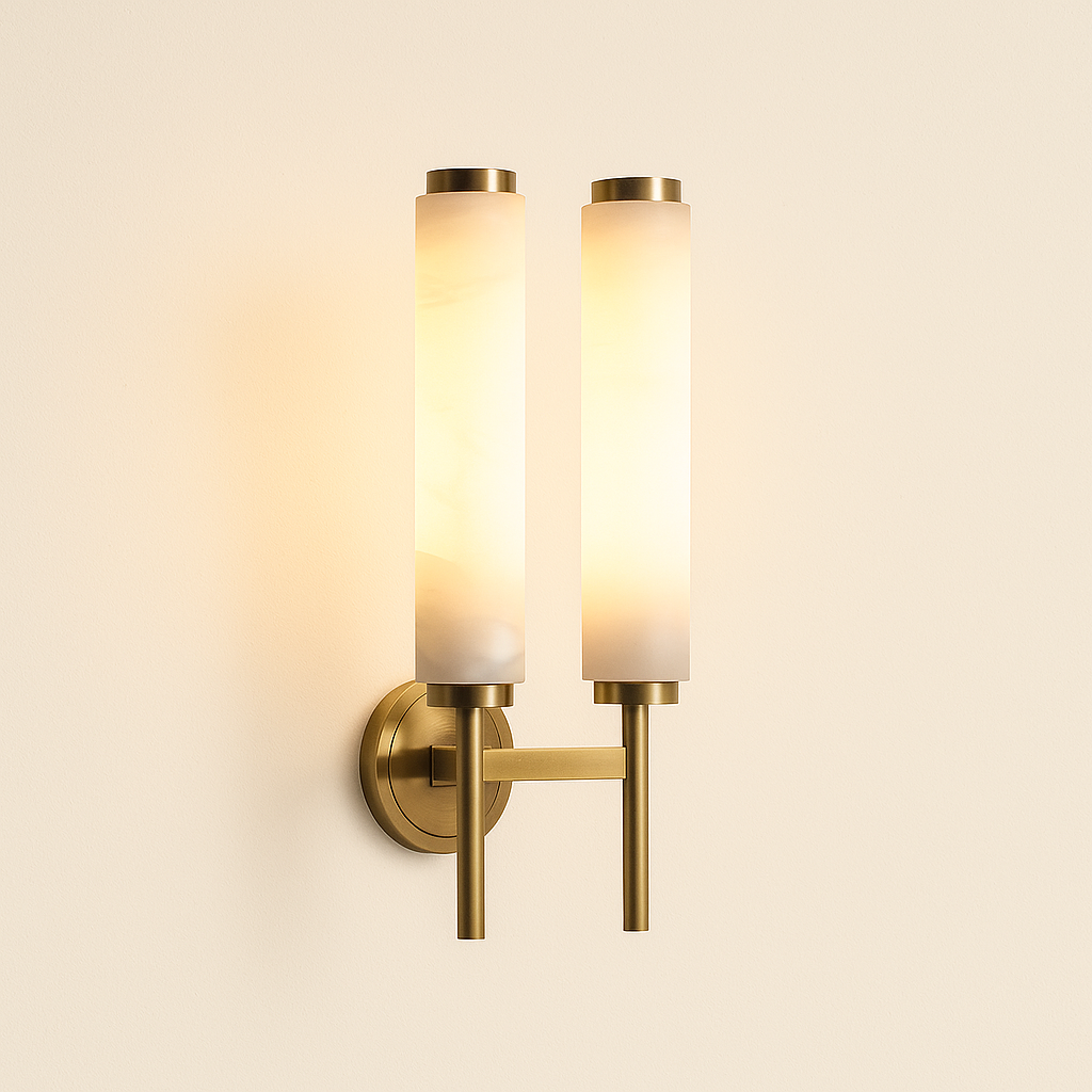 MistLuma Modern Wall Sconce With Dual Column Design Elegant Interior Lighting Fixture