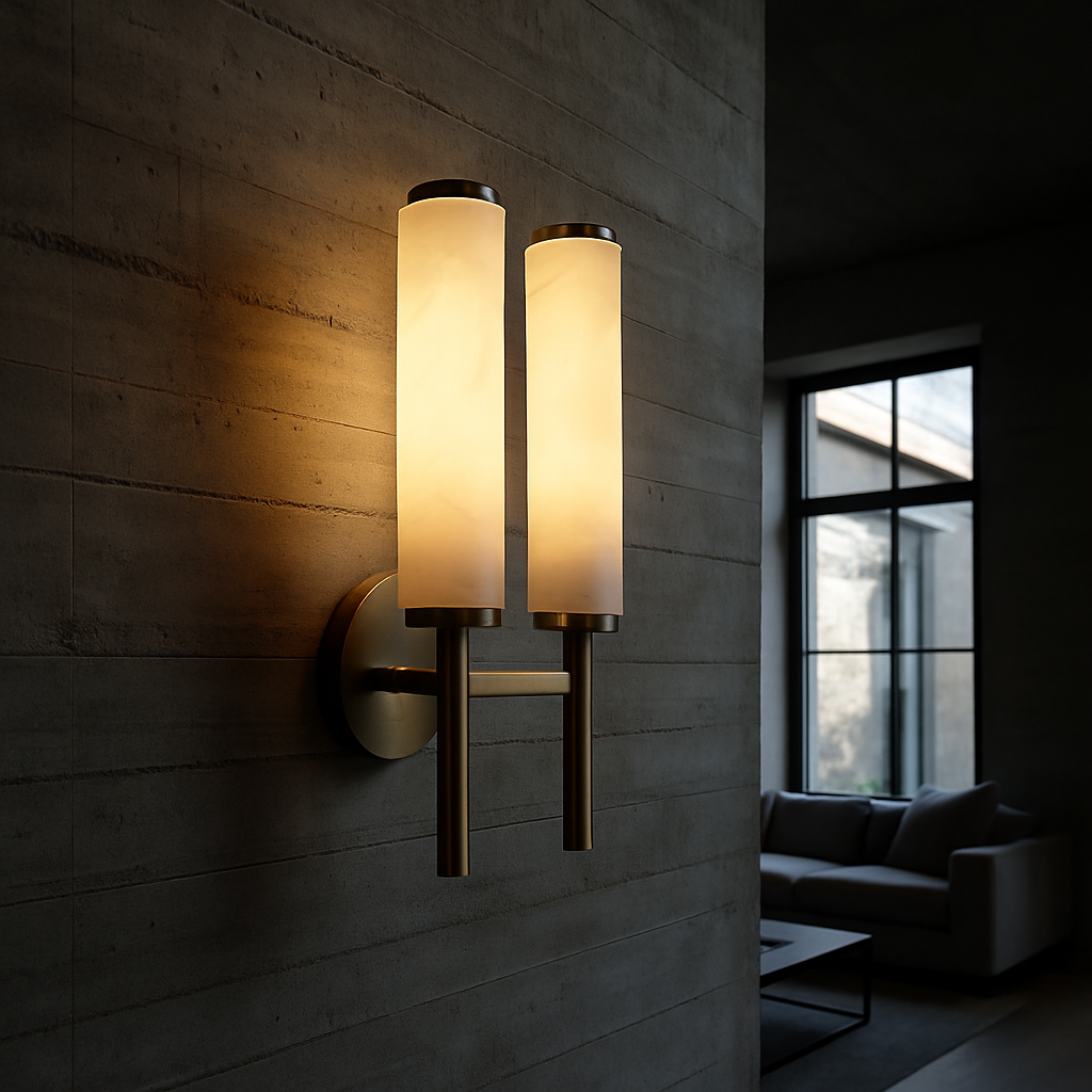 MistLuma Modern Wall Sconce With Dual Column Design Elegant Interior Lighting Fixture