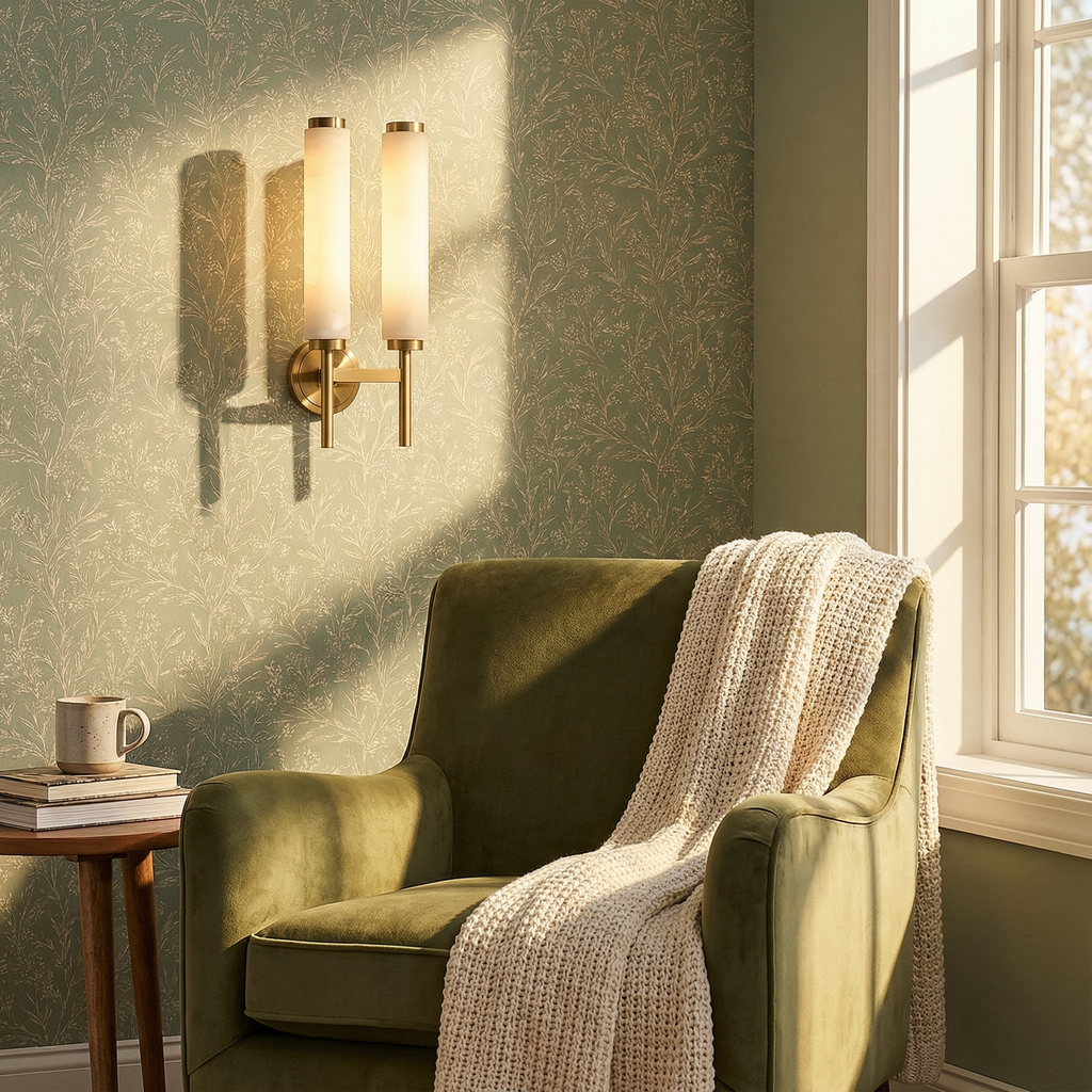MistLuma Modern Wall Sconce With Dual Column Design Elegant Interior Lighting Fixture
