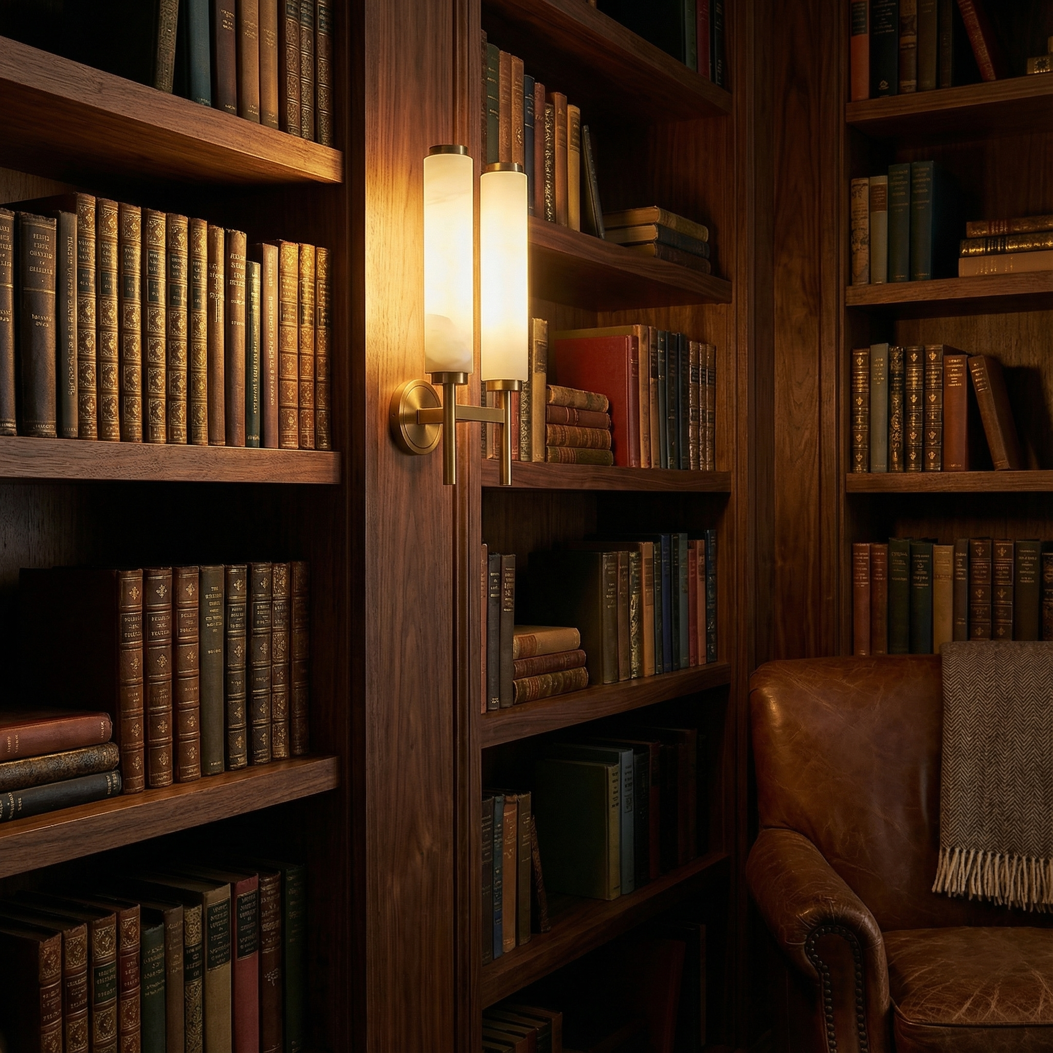 MistLuma Modern Wall Sconce With Dual Column Design Elegant Interior Lighting Fixture
