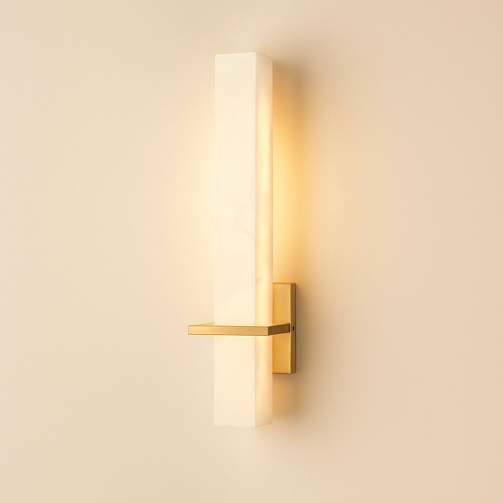 AuroraStone Copper-Accented Modern Wall Sconce For Ambient Home Lighting And Hallway Ambience