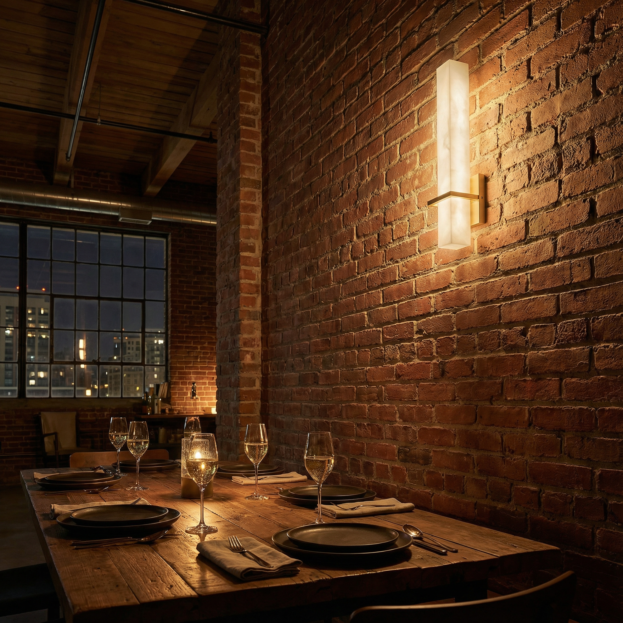 AuroraStone Copper-Accented Modern Wall Sconce For Ambient Home Lighting And Hallway Ambience