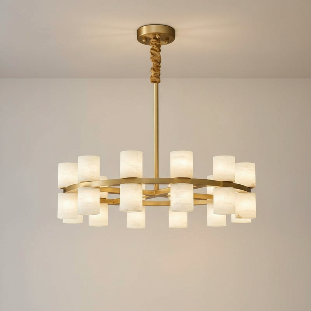 LumenSphere Brass Pendant Light Fixture For Kitchen Area With Modern Elegant Style And Simple Shine