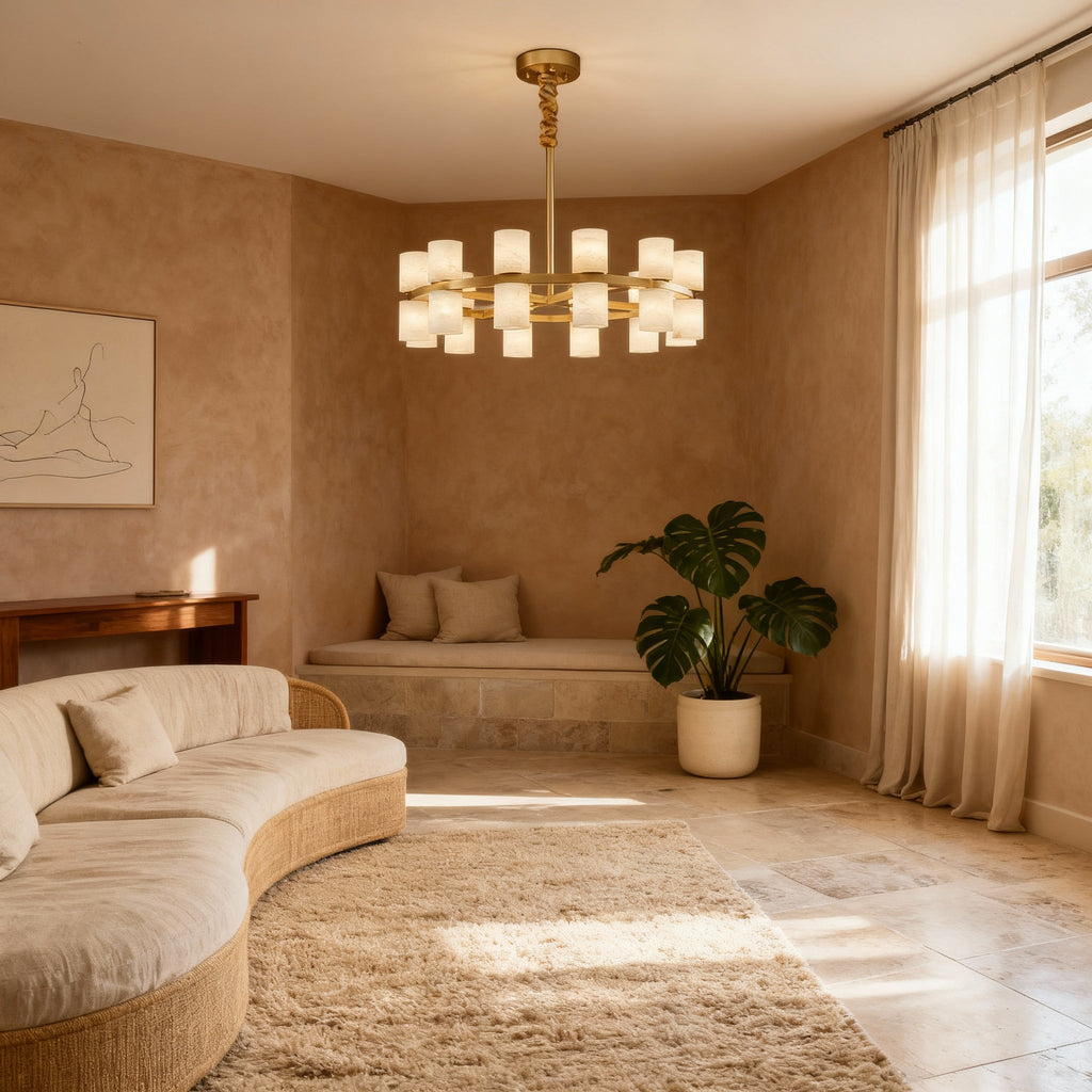 LumenSphere Brass Pendant Light Fixture For Kitchen Area With Modern Elegant Style And Simple Shine