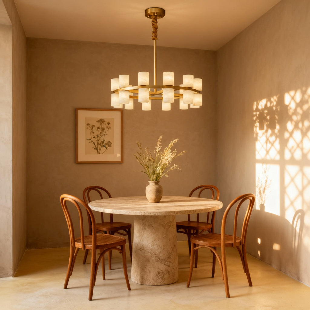 LumenSphere Brass Pendant Light Fixture For Kitchen Area With Modern Elegant Style And Simple Shine