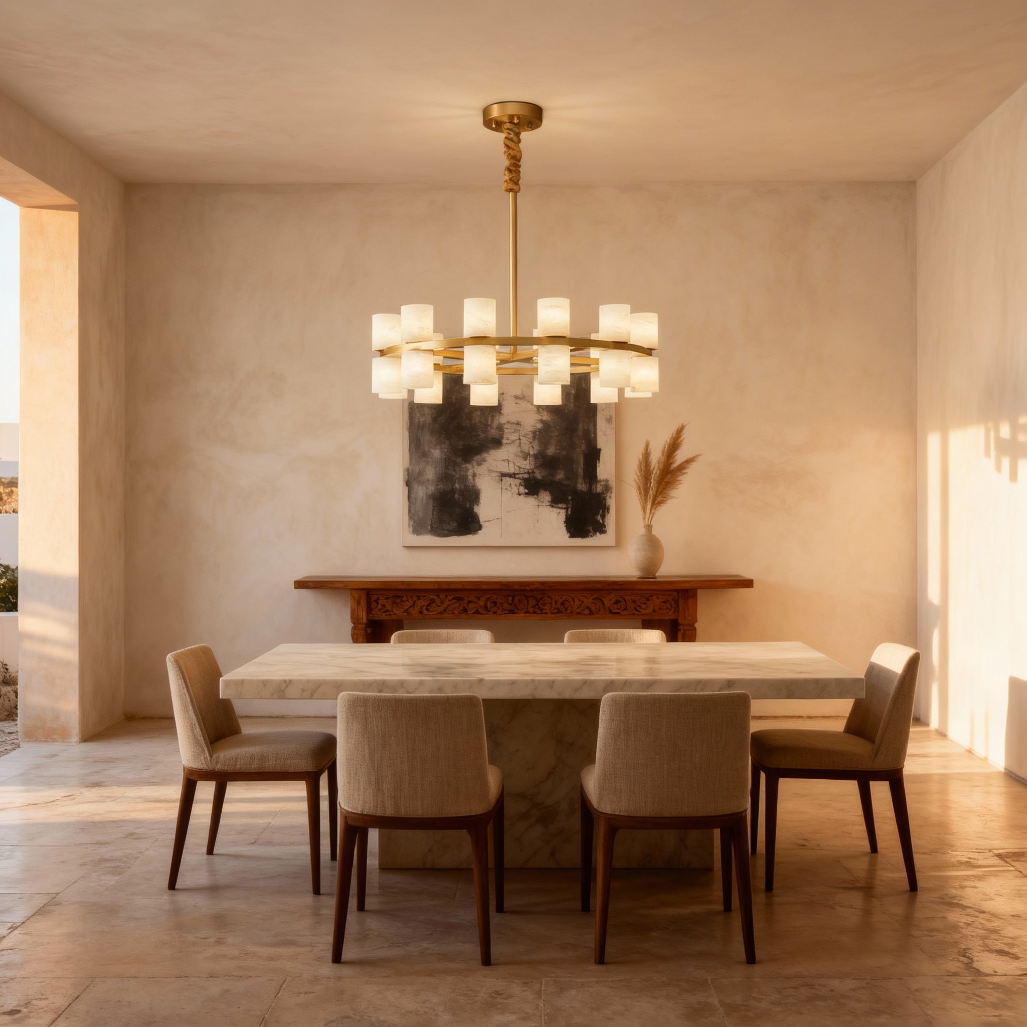 LumenSphere Brass Pendant Light Fixture For Kitchen Area With Modern Elegant Style And Simple Shine