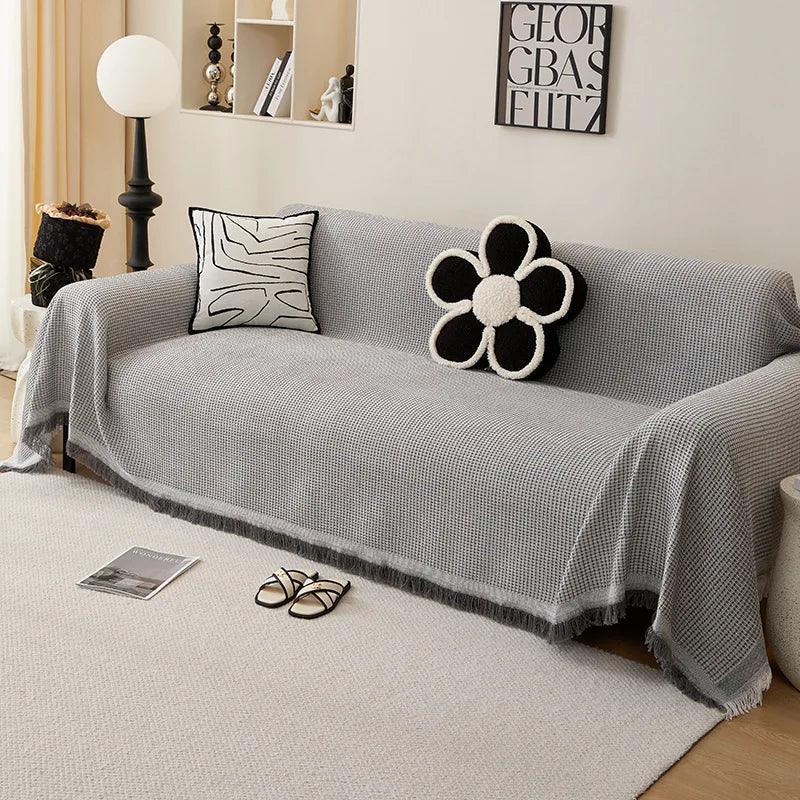 Full Coverage Sofa Slipcover — Year-Round Secure Fit & Protection
