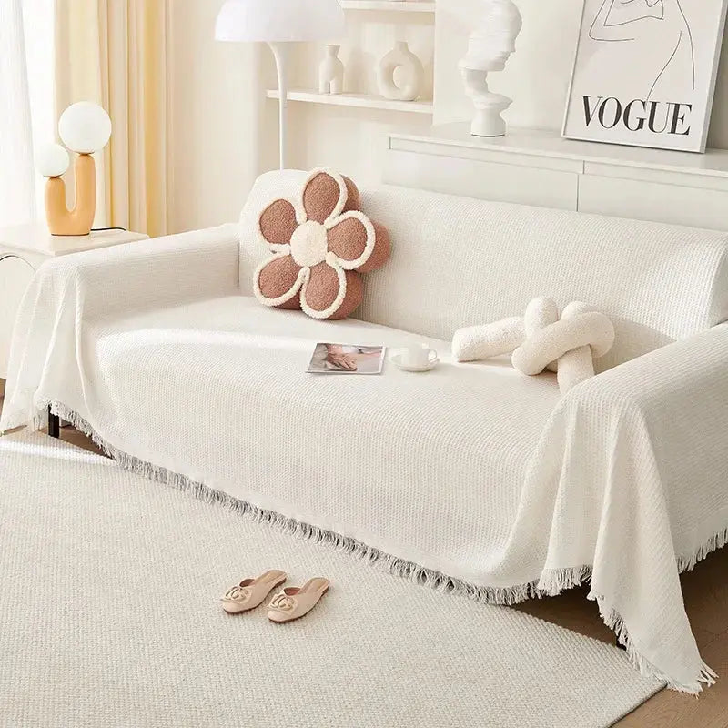 Full Coverage Sofa Slipcover — Year-Round Secure Fit & Protection