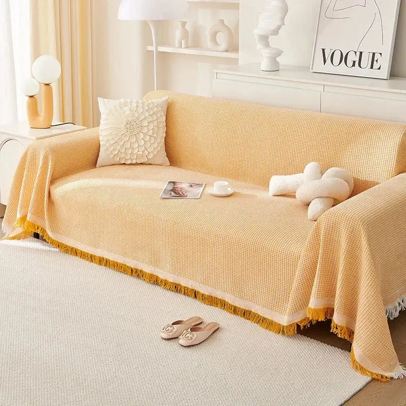 Full Coverage Sofa Slipcover — Year-Round Secure Fit & Protection