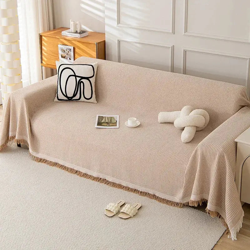 Full Coverage Sofa Slipcover — Year-Round Secure Fit & Protection