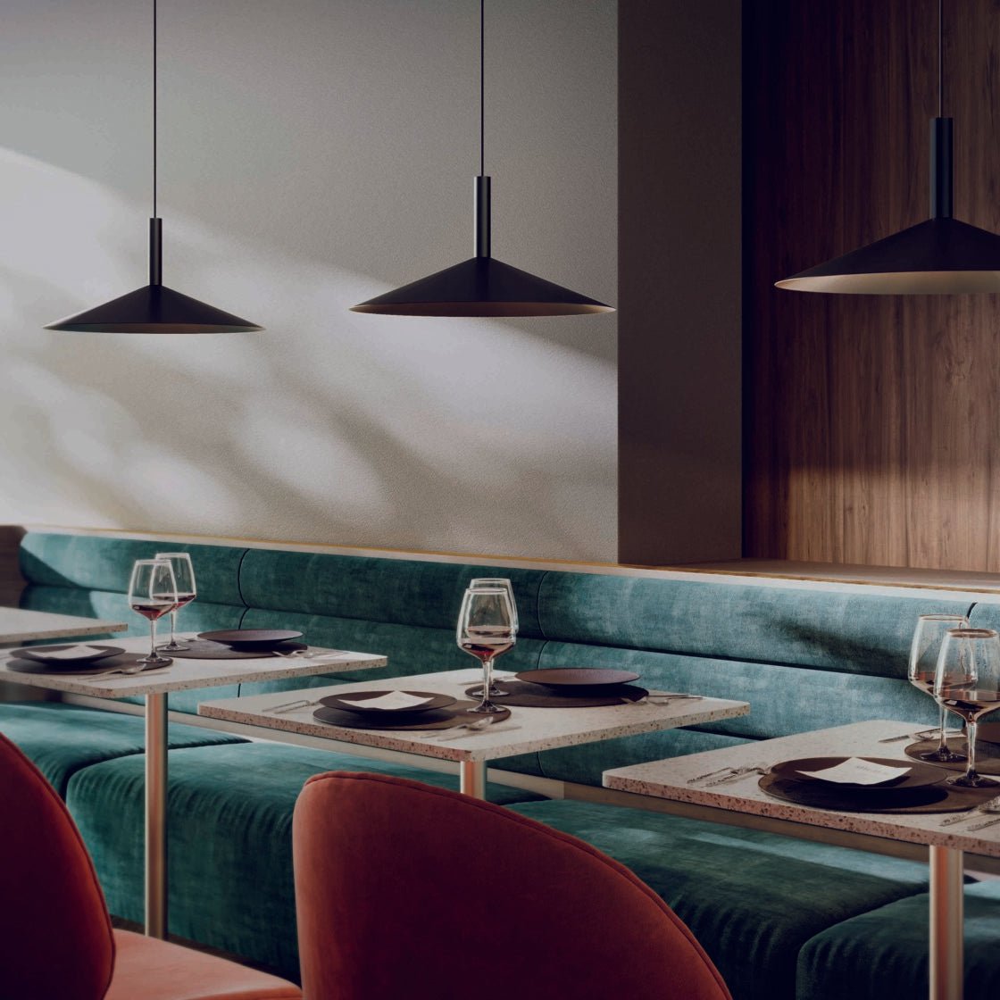 Quanta Pendant Light In A Cone Shape Soft Glow With Subtle Ambience For Modern Living