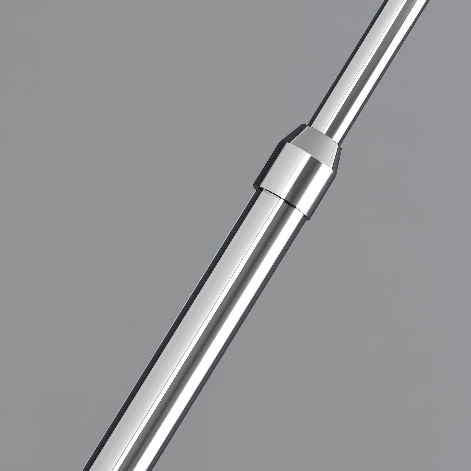 Floor Lamp With Adjustable Telescoping Arm And Tiltable Head In Black Chrome Or White