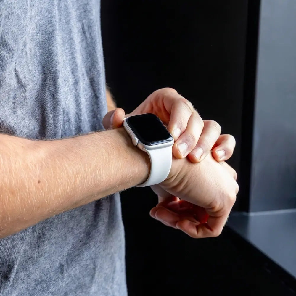 Classic White Silicone Apple Watch Replacement Band