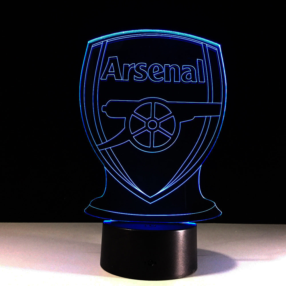 Arsenal Football 3D Illusion Lamp For Living Room Decor And Subtle Night Glow For Desk Or Shelf Display