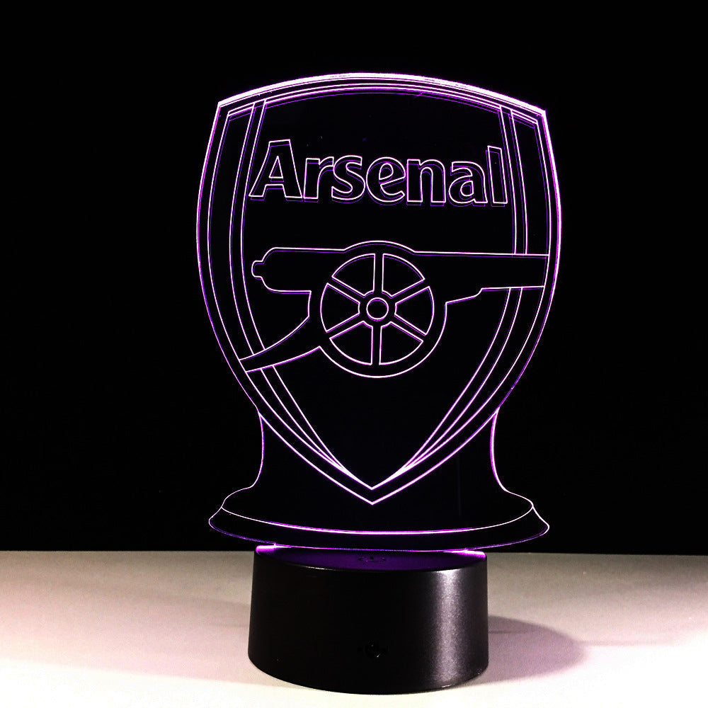 Arsenal Football 3D Illusion Lamp For Living Room Decor And Subtle Night Glow For Desk Or Shelf Display