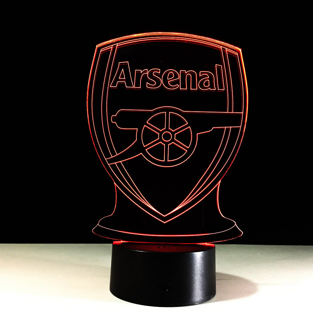 Arsenal Football 3D Illusion Lamp For Living Room Decor And Subtle Night Glow For Desk Or Shelf Display