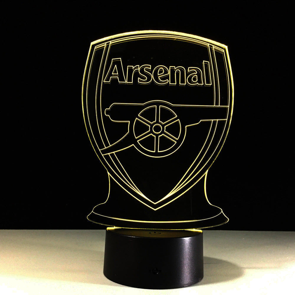 Arsenal Football 3D Illusion Lamp For Living Room Decor And Subtle Night Glow For Desk Or Shelf Display