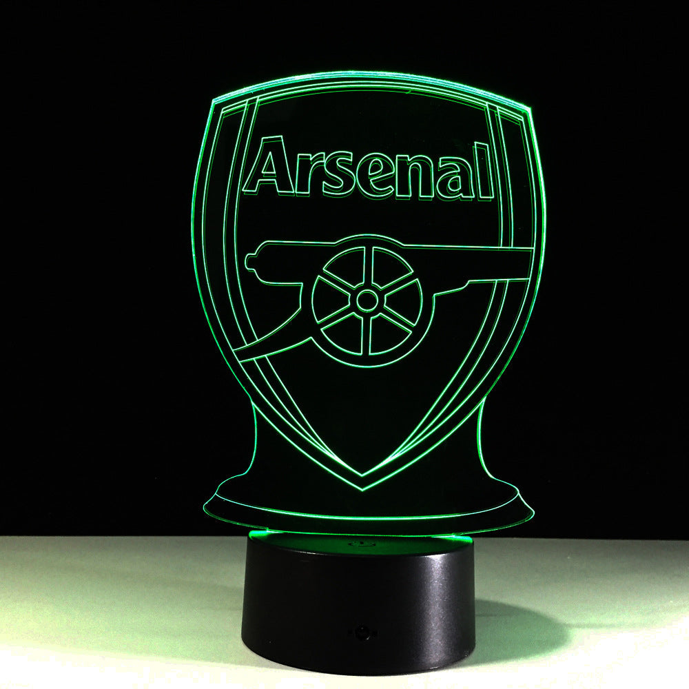Arsenal Football 3D Illusion Lamp For Living Room Decor And Subtle Night Glow For Desk Or Shelf Display